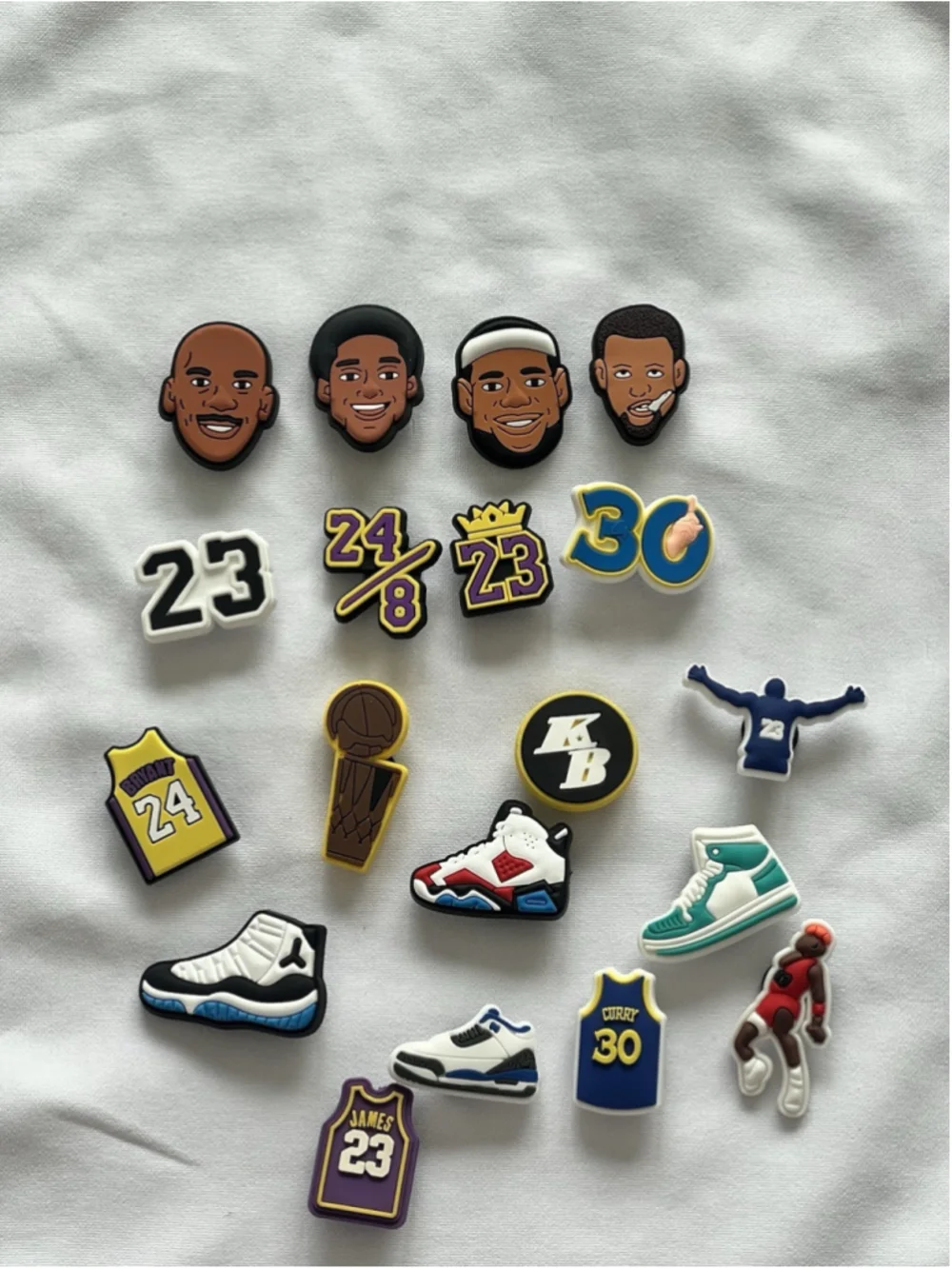 Basketball Croc Charms Lot Jordan Kobe LeBron Curry Sneaker Jibbitz